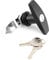 T Handle Lock Rear Fixing T Shape Lock Truck T Lock Tool Box Garage Door Lock with Keys Replacement for Trailer Caravan Canopy(Black)