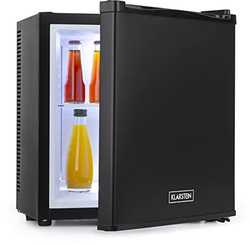 Klarstein Mini Kühlschrank für Zimmer, 13L Mini-Kühlschrank für Getränke & Kosmetik, Kleine Minibar, Kühlschrank Klein & Leise, Verstellbare Ablage, Kleiner Skincare Kühlschrank 5-15°C