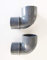 Lot de 2 Coudes PVC Pression 90° Male Femelle / 50mm intérieur vers 50mm extérieur intérieur PN16 / Piscine et arrosage