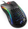 Glorious Gaming Model D- (Petite) Souris de jeu filaire - 61 g, nid d’abeille, RGB, capteur Pixart 3360, switches Omron, pieds en PTFE, 6 boutons - Noir mat