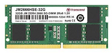 Transcend 32 GB Módulo de Memoria JM DDR4, 2666 MT/s, SO-DIMM