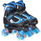 Nattork Kinder Rollschuhe für Jungen Mädchen Kinder - Blau für Kleinkinder Kleine Kinder Alter 4 5 6 7-4 Größen einstellbar Quad Skates mit Allen Licht bis Räder - Indoor Outdoor Sport
