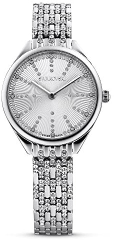 Swarovski Montre Attract, Bracelet En Métal, Blanc, Acier Inoxydable