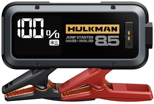 HULKMAN Alpha 85S Avviatore Batteria Auto 2000A 20000mAh Portatile Booster Avviamento Auto Professionale per 8,5L Benzina e 6L Diesel Motori con Carica Rapida 65W Batteria al Litio e -40℉ Start Tech