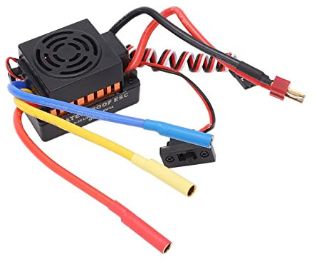 VGEBY RC Brushless ESC, RC Car Brushless ESC 60A Forte Résistance au Courant étanche à la Poussière pour 1/10 1/12 1/16 RC Cars
