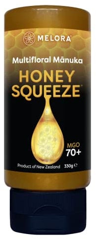 Melora 100% Pure & Certified Mānuka Honey Squeeze Bottles (Original)