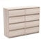 MRBLS Kommode mit 8 Schubladen Sideboard Schubladenschrank Kleiderschrank Modern Möbel mit Schubladen für Ihr Schlafzimmer (Sonoma) – 120 x 92,5 x 33,5 cm (B/H/T)