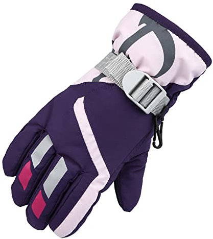 Blingko Handschuhe Kinder Fäustlinge Plüsch Gefüttert Warm Handschuhe Fußball Handschuhe Ski Kinder Arbeitshandschuhe für Fahrrad Skifahren Wandern Adventskalender Kinder