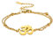 EUEAVAN Om Aum Om Ohm Hindu-Sanskrit Symbol Armband Mode Fußkettchen Manschette Armreif Yoga spiritueller Glücksbringer Amulett Schmuck Zubehör, Edelstahl, Ohne Edelstein (gold)