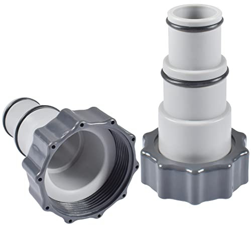 Adaptateur de Tuyau de Piscine A,2 Pièces in-tex Piscine Adaptateur A,Adaptateur de Tuyau de Rechange avec Filetage Intérieur- 32/38 mm