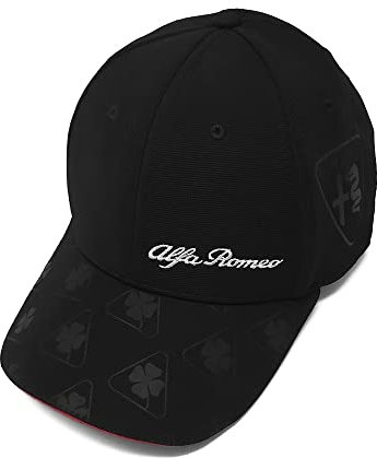 4R Quattroerre.it Elite Alfisti Cappello Alfa Visiera Curva, Nero Gorro/Sombrero, Negro, Talla única Unisex Adulto