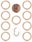 JeryWe 9Stk 16G Edelstahl Knorpel Creolen Ohrringe für Frauen Männer Nase Ringe Piercing Hoop Lippe Septum Clicker Ring Tragus Piercing Schmuck Set 8/10mm Silber/Gold/Roségold/Schwarz