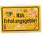 DankeDir! Näherholungsgebiet - Schild 30 x 20 cm - Partydeko Nähen Geburtstagskarte Geschenkidee - Frauen Nähzimmer Nähmaschine Freundin Geburtstagsgeschenk Geschenk Geburtstag