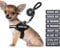 Service Dog Vest Harness and Leash Set, Animire in Training, Hundegeschirr mit 10 Hundeflicken, reflektierende Hundeleine mit weich gepolstertem Griff für kleine, mittelgroße und große Hunde (Schwarz,