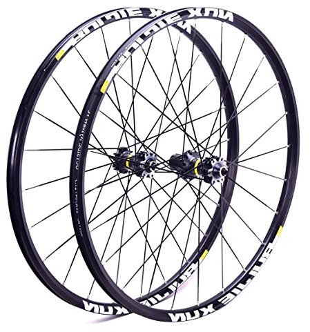 RUJIXU Mountainbike Laufrad 26 27,5 29 Zoll Scheibenbremse MTB Fahrrad Laufradsatz Double-Layer-Felge Abgedichtetes Lager QR 8 9 10 11-Fach Kassette Carbon-Nabe (Color : Black hud, Size : 26)