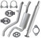 Schaldampferset Auspuff für Focus 2 II MK2 Focus C-Max 1 I MK1 C-Max 1 I MK1 Focus 2 II MK2 2.0 TDCi
