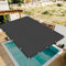 SunSail Wasserdicht Rechteckig 8 x 9 m 98% UV-Schutz Sonnensegel Schattentuch mit Ösen und Befestigungsseile für Patio Hinterhof Rasengarten, Dunkelgrau