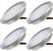 ETT Distribution GmbH LED Bodenleuchten 12V Ultra flach 4 x 0.5W Wandeinbaustrahler Tom 3000K Rund IP67 Trittfest Begehbar Lochausschnitt: 46mm inkl. LED Trafo