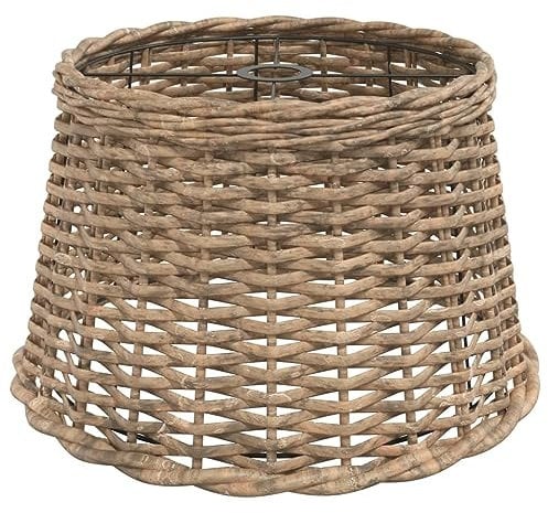 vidaXL Pantalla para lámpara de Techo Mimbre marrón Ø45x28 cm