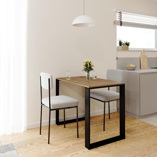 AKKE Table à Manger Table de Cuisine Noyer sélectionné 60x40cm