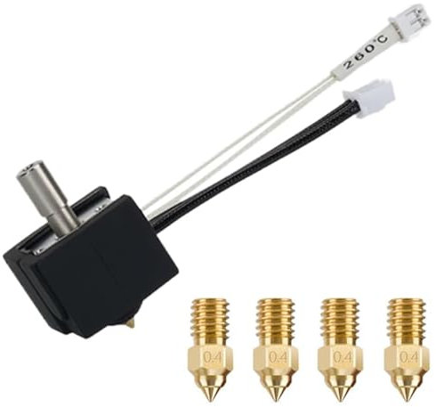 HzdaDeve Hotend for Creality Ender 3 V3 SE Hot End Kit Print Head Heating Block High Temperature Heating Cartridge Thermistor with Extra 4 Pieces Nozzles for 3D Printer Accessories Replacement