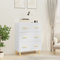 AUVYI Sideboard Hochglanz-Weiß 70x34x90 cm Holzwerkstoff Aktenschrank Bücherregal Badezimmerschrank Lowboard Wohnzimmer Wäscheschrank Schuhregal Schmal Küchenschrank