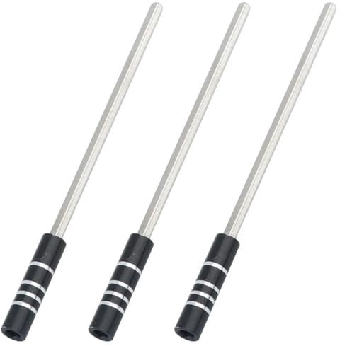 3 Piece Magnetic Metal Shaft Extension Bar Hex Shank Socket Adapter for 4mm Precision Screwdriver Bit Holder
