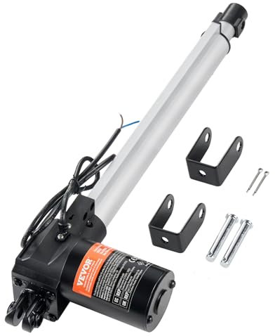 VEVOR 6000N Attuatore lineare DC 12V Azionamento lineare Motore lineare elettrico IP44 Lunghezza corsa 300 mm Livello di rumore ≤ 50 dB Apriporta elettrico Velocità di spostamento 5 mm/s