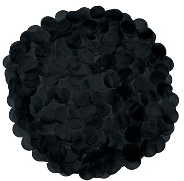 Zebra Balloons Schwarzes Papierkonfetti, 2,5 cm Durchmesser, 10 Gramm (2er-Pack)