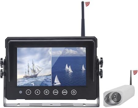 VEKOOTO Digital Wireless 7 Monitor Forklift Front View Camera Magnetic 9600mA Battery