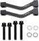 ECSiNG 2 Set Adattatore Freno A Disco Bici Attacco Post Bici Adattatore Freno A Disco 180mm Adattatore Pinza Freno Con Bulloni Per Mountain Bike Nero
