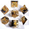 ORUZA DND Würfel Set Herr der Ringe, 7 Stück Polyedrische DND Würfel Set Scharfer Kante D&D Würfel für Dungeons und Dragons Pathfinder RPG MTG Rollenspiel Würfel