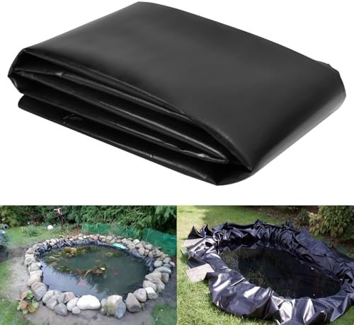 SDLDEER Teichfolie, 20 mm HDPE-Teichfolien für Außenteiche, 3 x 3 m, großer Kunststoffteich für Gartenlandschaft, Aquakultur, Teich, Baustelle
