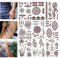 Bettinay 9PCS Mehndi Stickers for Hands, Women Girls Temporary Henna stencils sticker