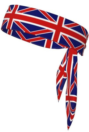 Fascia tergisudore con bandiera inglese per uomini e donne, regolabile