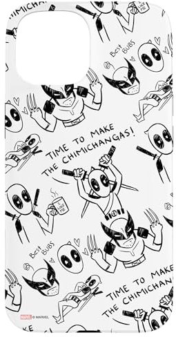 iPhone 15 Marvel Studios Deadpool & Wolverine Toony Doodles Pattern Case