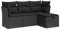 vidaXL 4-TLG. Garten-Sofagarnitur mit Kissen Schwarz Poly Rattan, Outdoor Sofa Set, Outdoor Sofagarnitur, Garten-Lounge-Set, Garten Sofagarnitur