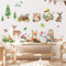 SHUCHING Waldtiere Wandtattoos, Waldtier Rotwild Fuchs Eule Pilz Wandaufkleber, Wandsticker Wanddeko für Wohnzimmer Schlafzimmer Kinderzimmer Babyzimmer