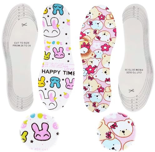 Set di 2 paia di solette in lattice per bambini, solette in lattice, suola particolarmente morbida da tagliare, solette morbide per scarpe da scuola, scarpe per bambini, stivali