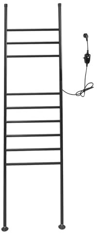 Toallero eléctrico de pie 2 en 1, radiador de baño, 150 W, secador de toallas, montaje en pared, en forma de escalera, con temporizador, para baño IPX4