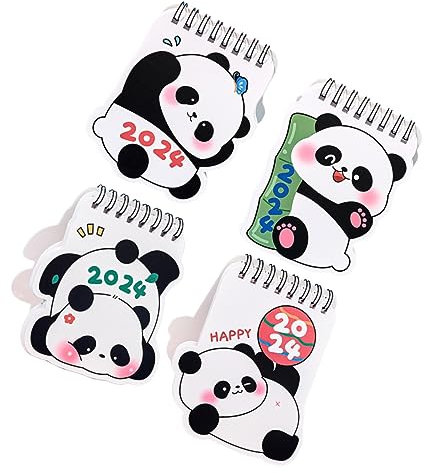 Lurrose 4stücke Minikalender Standkalender Für Haushalt Monatskalender Fürs Büro Tischkalender Filigraner Mini Kalender Tragbare Kalender Dekoration Platzsparend Leicht Zu Verstauen