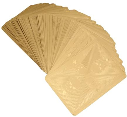 GETAJGHSD Funky Gold Skull Pokerkarten Für Kreative Spielabende Für Partys Bars Und Büro Hochwertige Langlebige Spielkarten Mit Einzigartigem Design Für Unvergessliche Erlebnisse