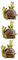 POPETPOP 3St Simulierte Tierdekoration Animal Figures tooniesfiguren Gartenaccessoire Cartoonfigur outdoordeko Solar- Faultier Stofftier Schwimmbad Neon Spieß lustige Statuen Kunstharzdekor