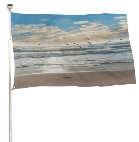 Wellen Meer Vögel Flagge Garten Flagge Garten Fahnen Für Außen Garten Flaggen Willkommen Garten Flagge Saisonale Garten Flaggen Haus Flagge Outdoor Flagge Willkommensflagge Fag Faden Beständig Flagge
