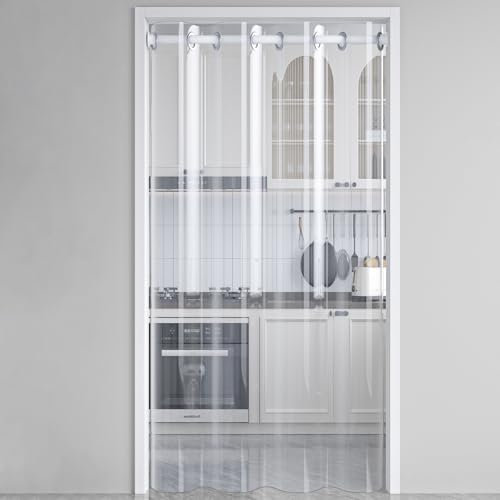 YHXAIQ Transparenter, Wasserdichter Anti - Schimmel Duschvorhang aus PVC - Extra lang, Geeignet für Badezimmer und Badewanne, Ohne Löcher, Inklusive Duschvorhangstange(120 x 220 cm)