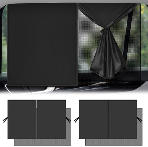 Parasol Coche Infantil,2 Piezas Parasol Coche Bebé con Protección UV,Cortinas Coche Lateral Magnético,Visera de la Ventana Lateral del Coche,para Bebe Niños Adulto