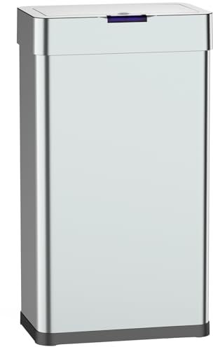 KITCHEN MOVE Poubelle de cuisine automatique design 90L DAYTONA en acier INOX avec cerclage