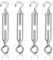 huruirui M6 Tendeur Cable 304 Acier Inoxydable Réglable Crochet De Ridoir Et Oeil Tendeur Fil a Linge Tendeurs Elastique avec Crochets Fil Cable Acier De Fer Cloture Et Corde Linge Exterieur 4pcs