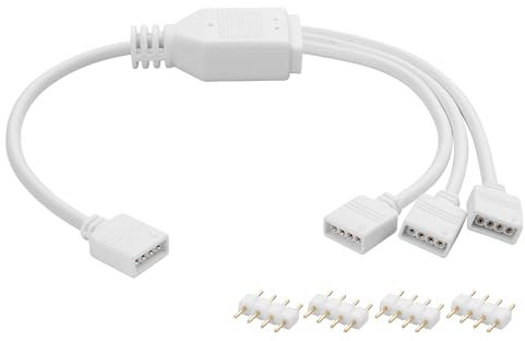 YAODHAOD Cable divisor ARGB de 12 V 4 pines RGB 5 V 3 pines y cable de extensión (1 a 3, RGB)