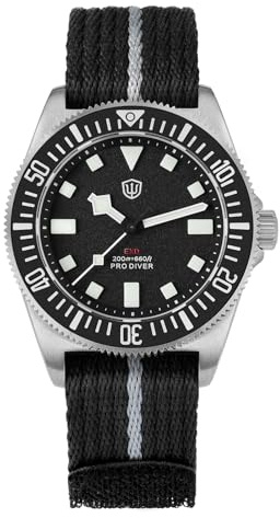 watchdives EXD VH31 Taucheruhr mit Zentralsekundenwerk, 38 mm, Titan-Armbanduhr mit Flachem Saphirglas, Luxusuhren, Armbanduhr für Herren, 200 m Wasserdicht